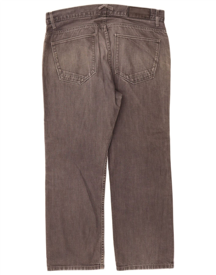Marks & Spencer Herren Autograph Straight Jeans W36 L29 Graue Baumwolle