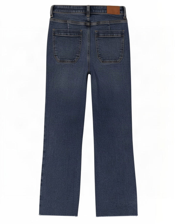 Zara Damen Bootcut Jeans EU 34 2XS W24 L25 Blaue Baumwolle