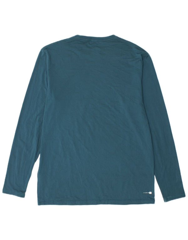 Quiksilver Herren-Oberteil, langärmelig, mittelblau, Polyester