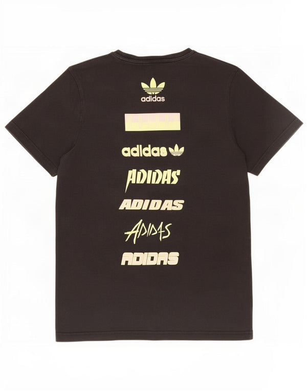 Adidas Jungen Graphic T-Shirt Top 15–16 Jahre, schwarze Baumwolle