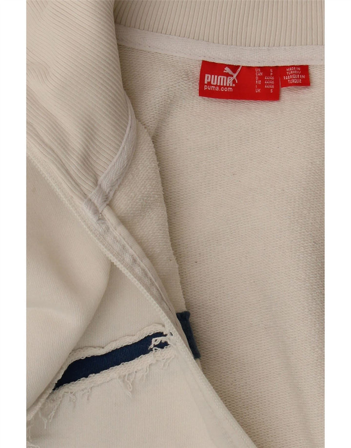 PUMA Mens Graphic Tracksuit Top Jacket Small Off White Sports