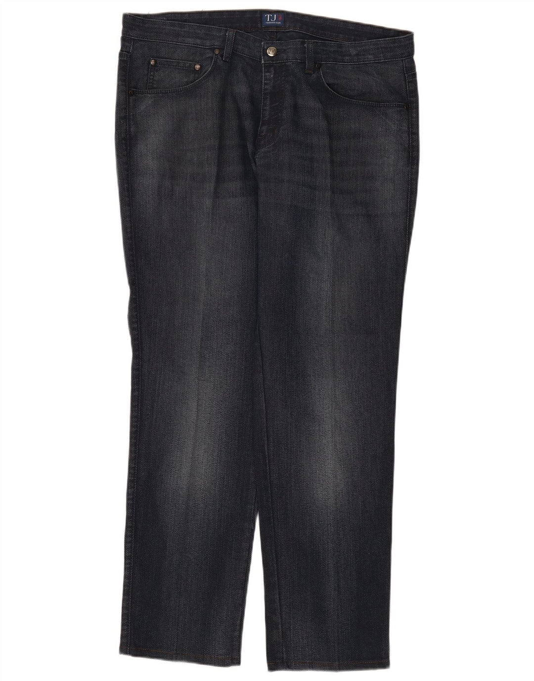 Trussardi Herren Straight Jeans W40 L31 Marineblaue Baumwolle