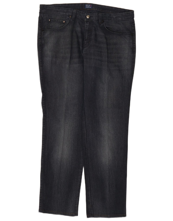 Trussardi Herren Straight Jeans W40 L31 Marineblaue Baumwolle