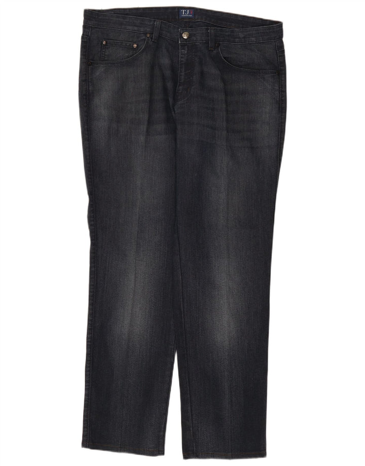 Trussardi Herren Straight Jeans W40 L31 Marineblaue Baumwolle