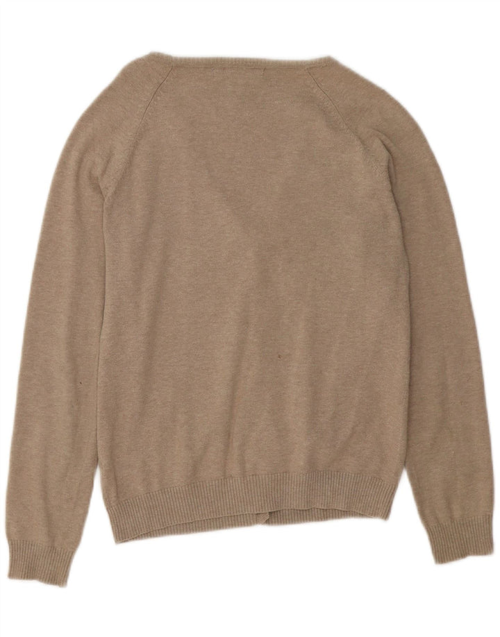 Zara Damen-Cardigan-Pullover UK 14 Large Graues Nylon