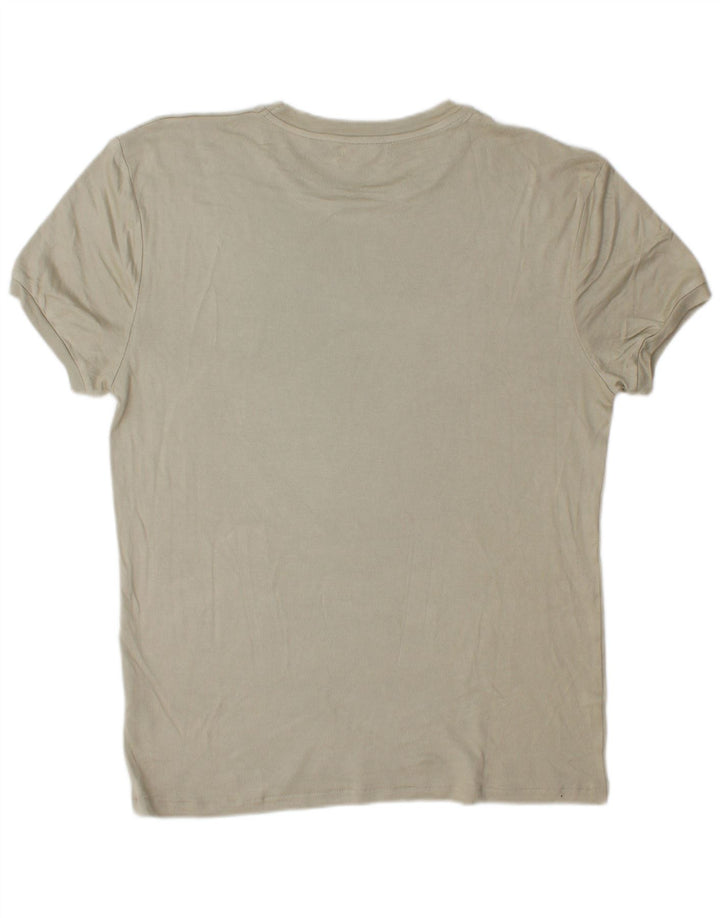 Zara Herren T-Shirt Top Large Grau Viskose