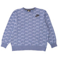 NIKE Damen-Sweatshirt mit Grafik-Übergröße, Größe UK 14, mittelblaue Baumwolle