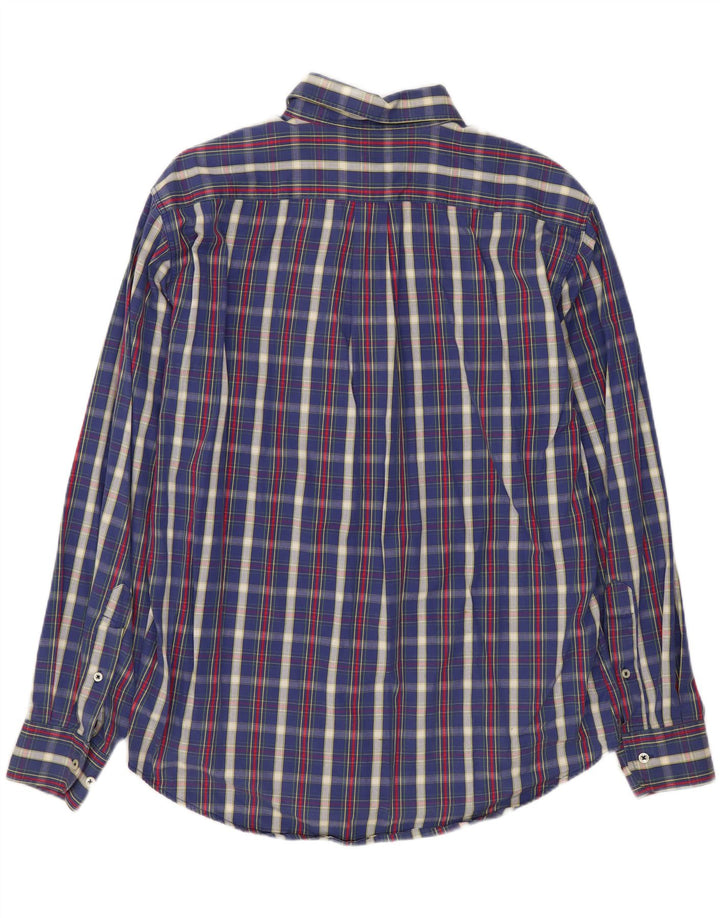 Benetton Herrenhemd, klein, marineblau kariert