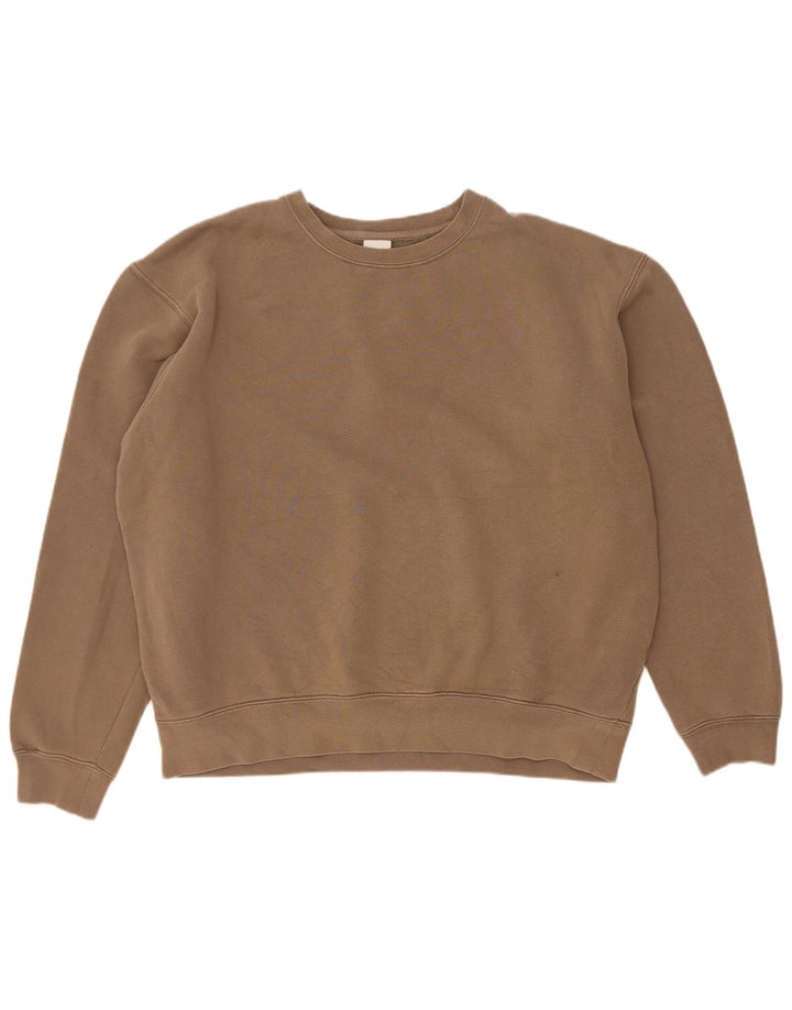 Zara Herren-Sweatshirt-Pullover, große braune Baumwolle