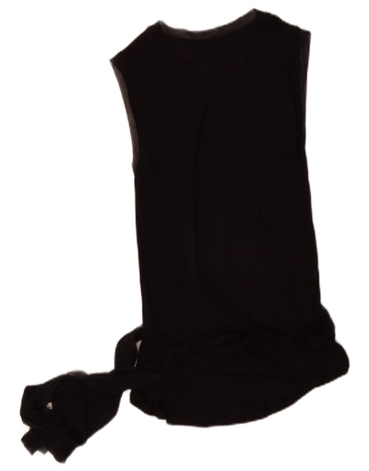 Massimo Dutti Damen ärmelloses Blusenoberteil UK 10 Small Schwarz