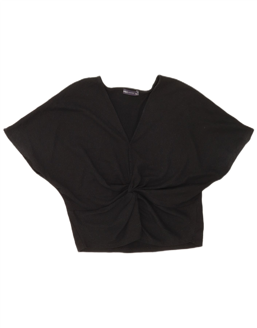 Marks & Spencer Damen Blusenoberteil UK 16 Large Schwarz Polyester