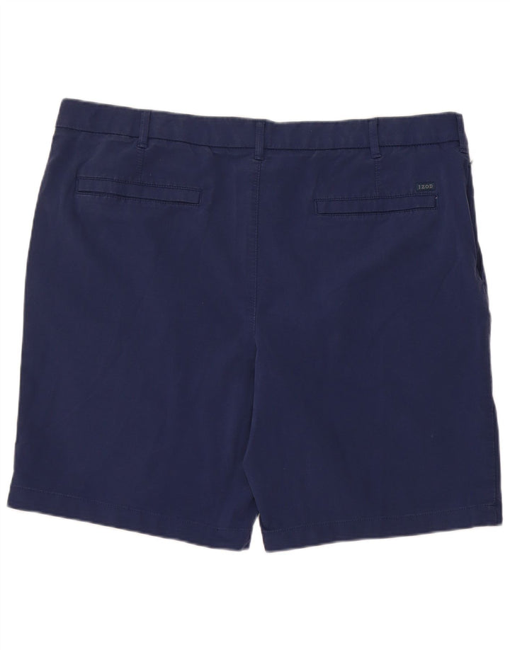 IZOD Herren Chino Shorts W40 XL Marineblau Baumwolle