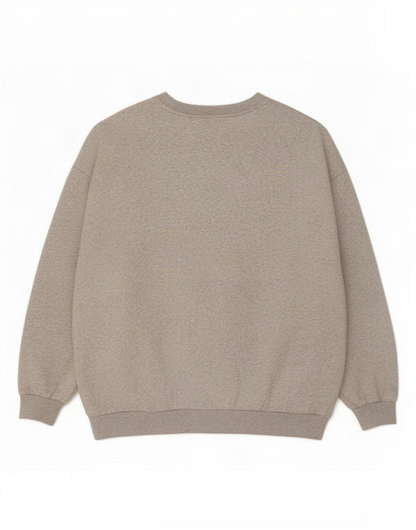 Adidas Damen-Sweatshirt in Übergröße, Größe UK 12, mittelgrau gefleckte Baumwolle