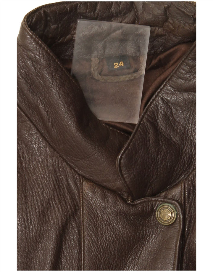 Vintage Damen Lederjacke UK 22 3XL Braun