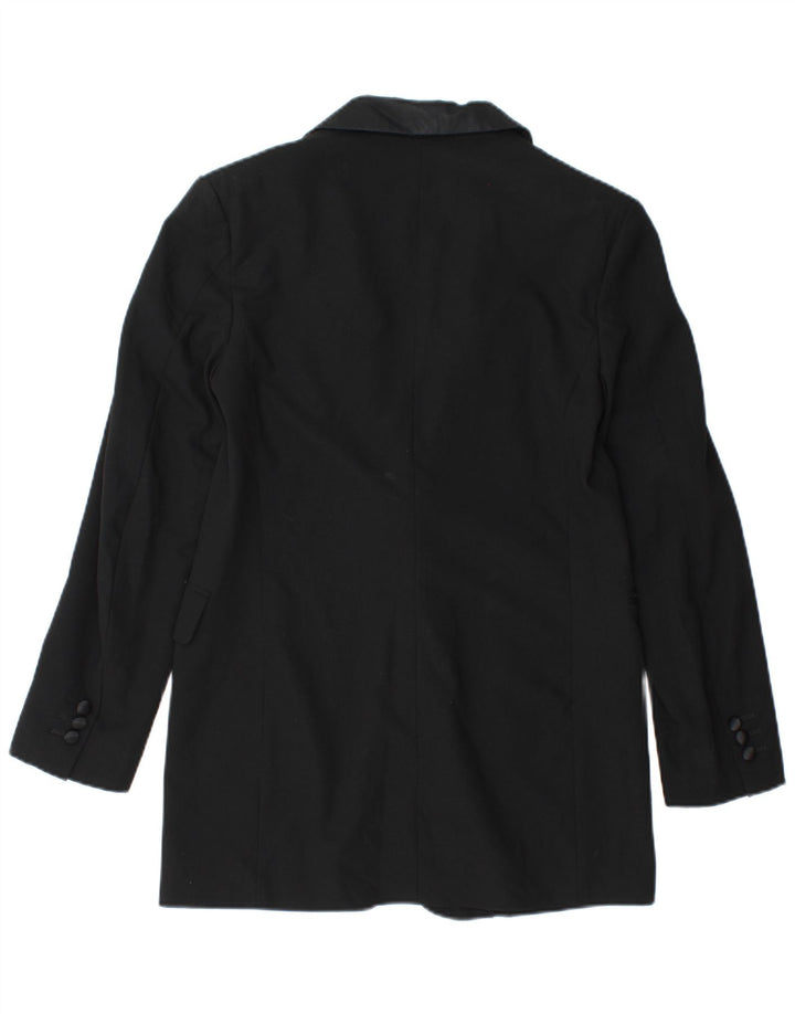 Alberto Biani Damen 1-Knopf-Blazerjacke IT 42 Mittelschwarz