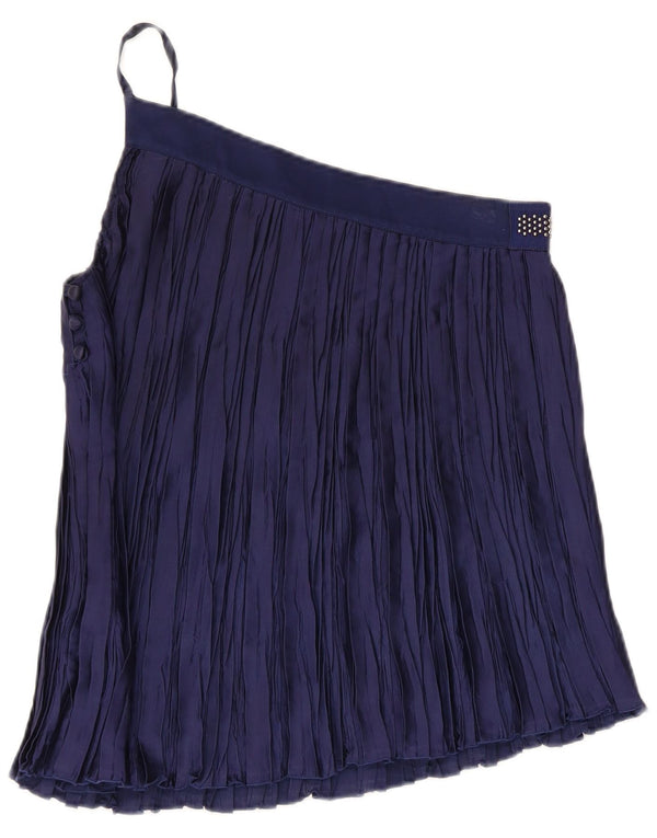 Patrizia Pepe Damen One-Shoulder-Top IT 40 Small Marineblau Polyester