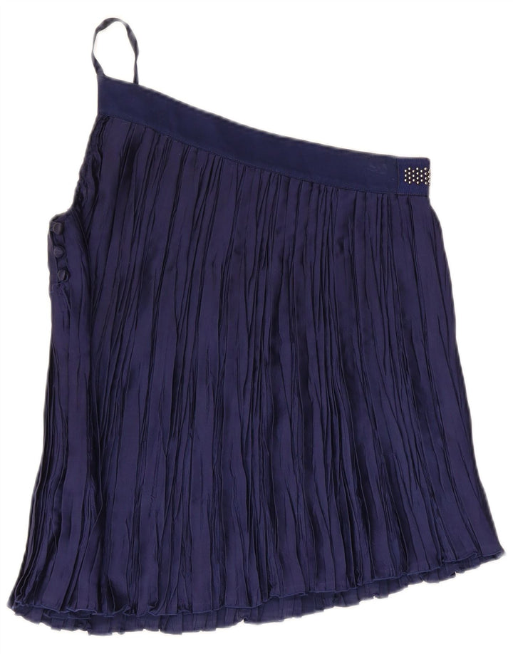Patrizia Pepe Damen One-Shoulder-Top IT 40 Small Marineblau Polyester