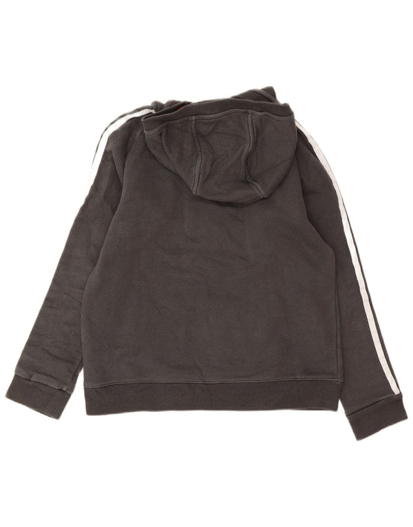 Adidas Jungen-Kapuzenpullover mit Kapuze, reguläre Passform, 9–10 Jahre, grau, Baumwolle, Sport