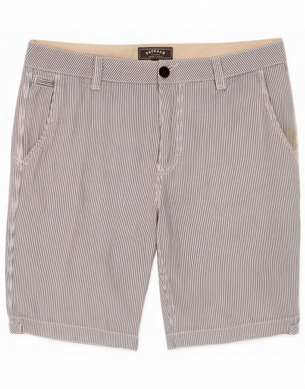 Fat Face Herren-Chinoshorts XL W38 Blaue Nadelstreifen-Baumwolle