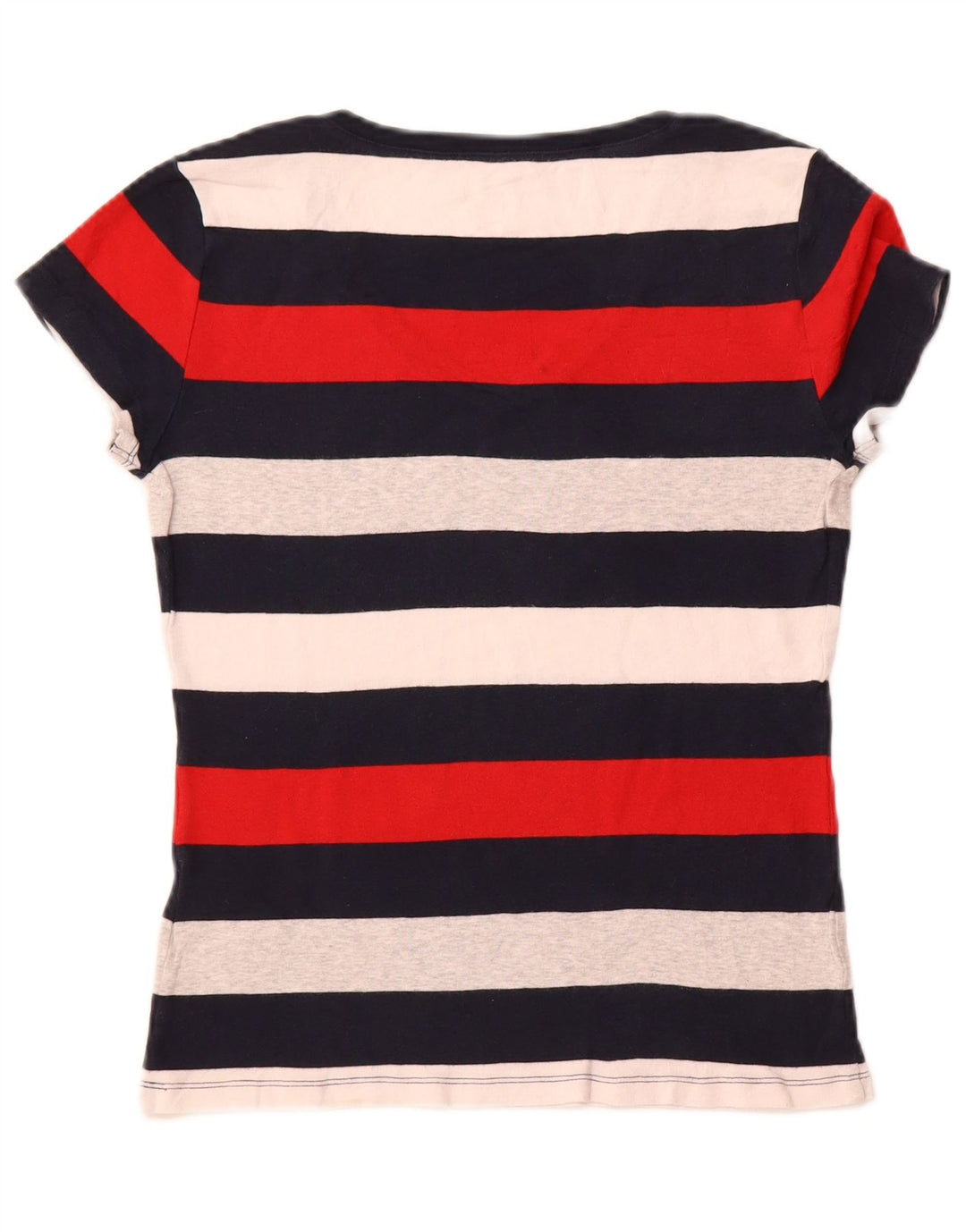 TOMMY HILFIGER Damen T-Shirt Top UK 12 Medium Mehrfarbig gestreift
