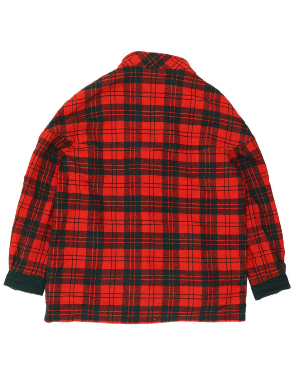 Branigan Damenmantel UK 18 XL rot karierte Wolle