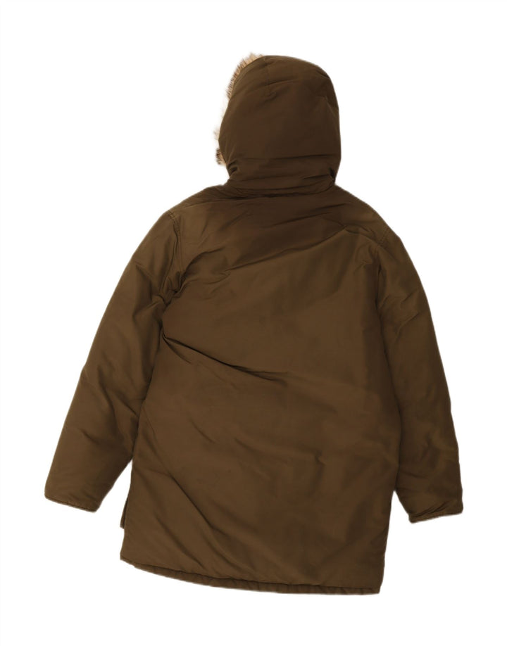 Woolrich Herren-Mantel mit Kapuze, gepolstert, Größe 36, Khaki