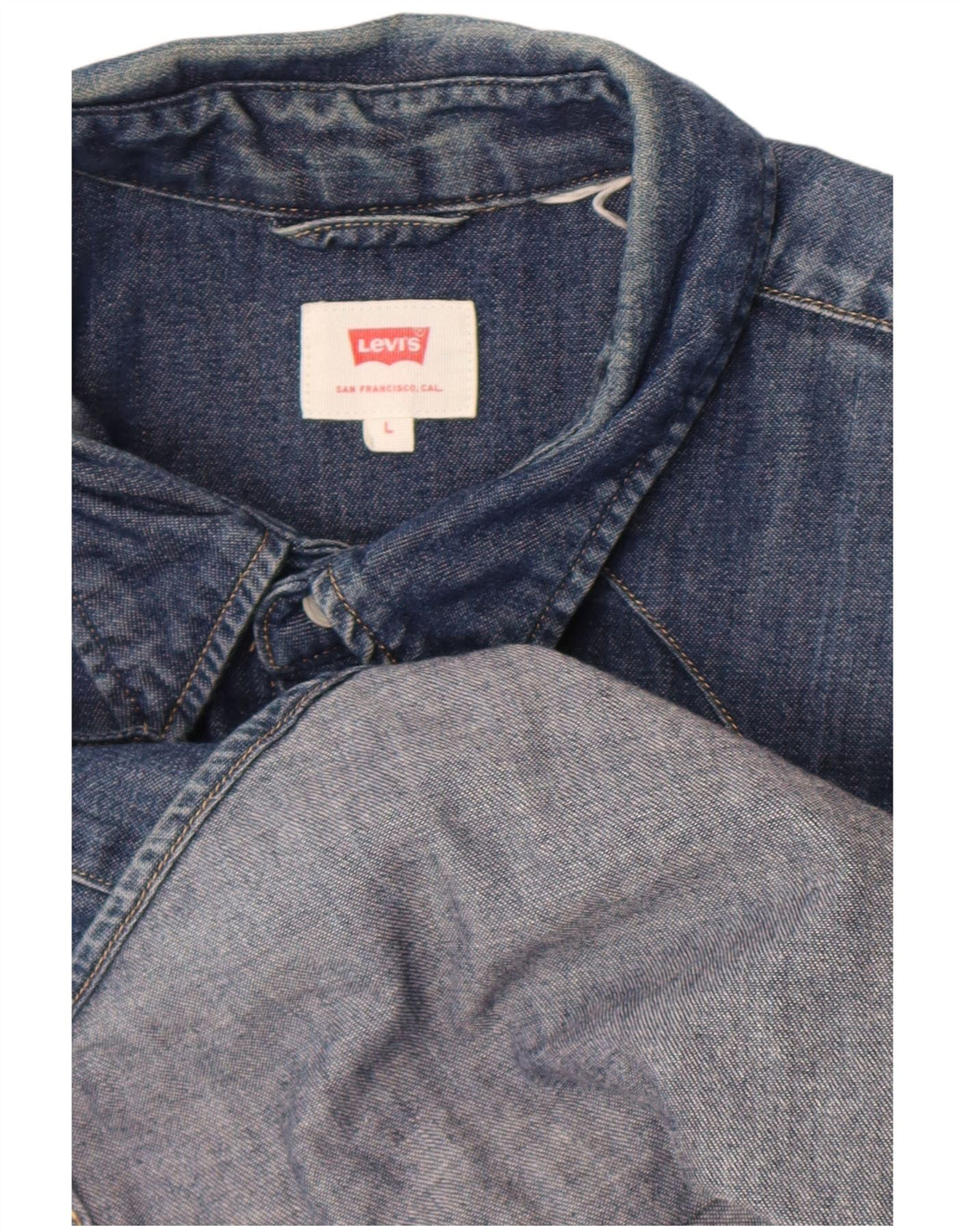 Levi's Herren-Jeanshemd, Größe L, Blau