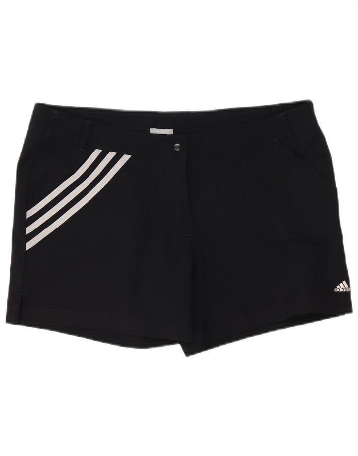 ADIDAS Damen Clima 365 Chino Shorts UK 16 Large W38 Schwarz Polyester