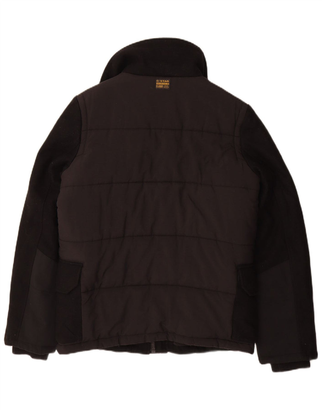 G-Star Herren Graphic Wattierte Jacke UK 36 Small Schwarze Wolle