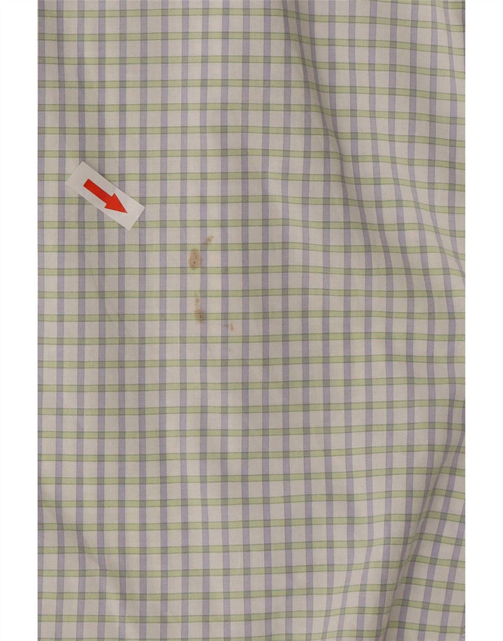 Lacoste Herrenhemd, Größe 42, groß, weiß kariert