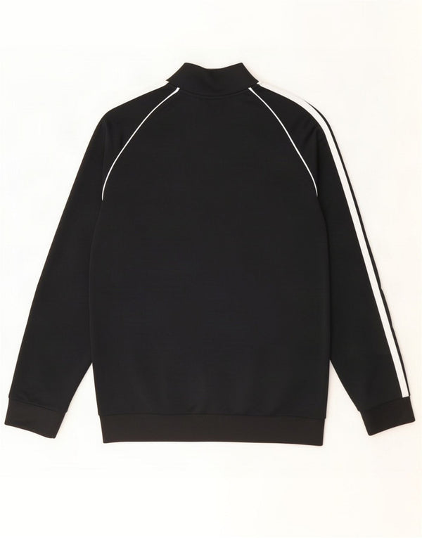 Adidas Boys Tracksuit Top Jacket 13-14 Years Black Polyester