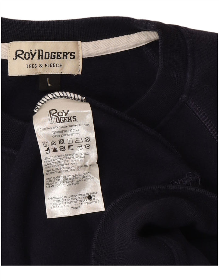 Roy Rogers Herren-Sweatshirt mit Grafik, groß, marineblau, Baumwolle