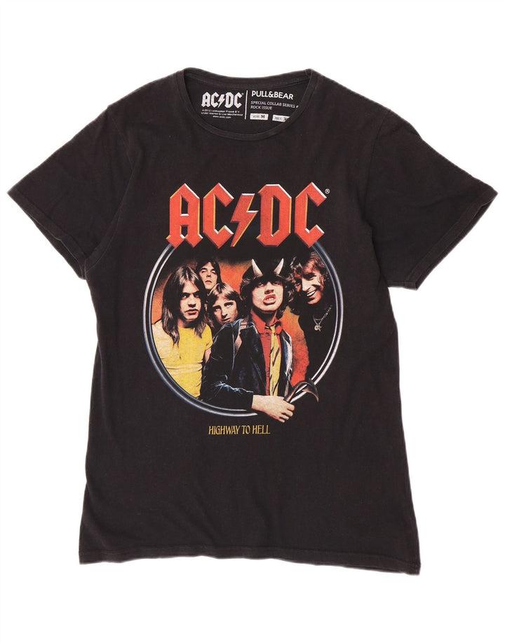 Pull & Bear Herren-T-Shirt mit Grafik, mittelgroß, Schwarz