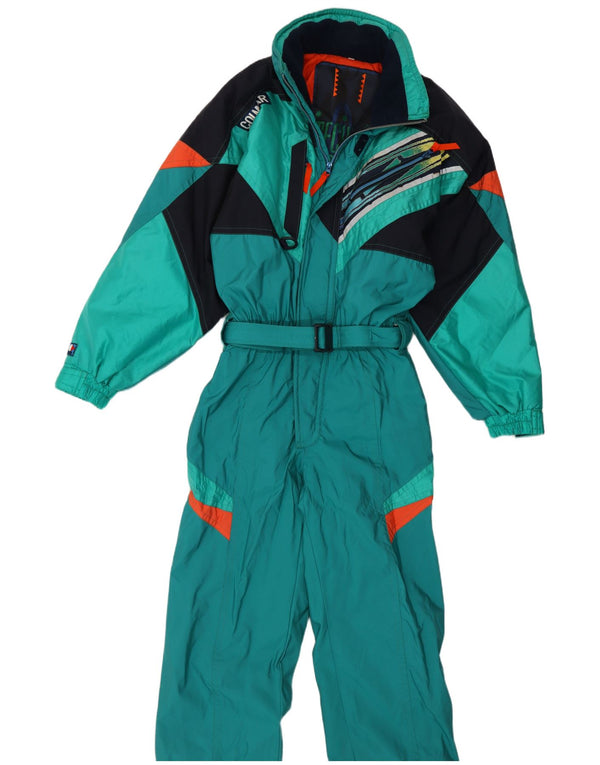 Colmar Herren-Skioverall mit Kapuze, IT 52 XL, grünes Colourblock-Polyamid
