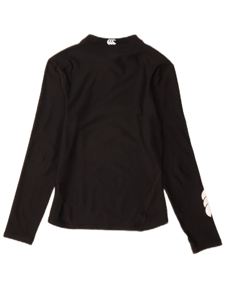 Canterbury Langarmshirt mit Grafik für Mädchen, 11–12 Jahre, Mittelschwarz, Polyester