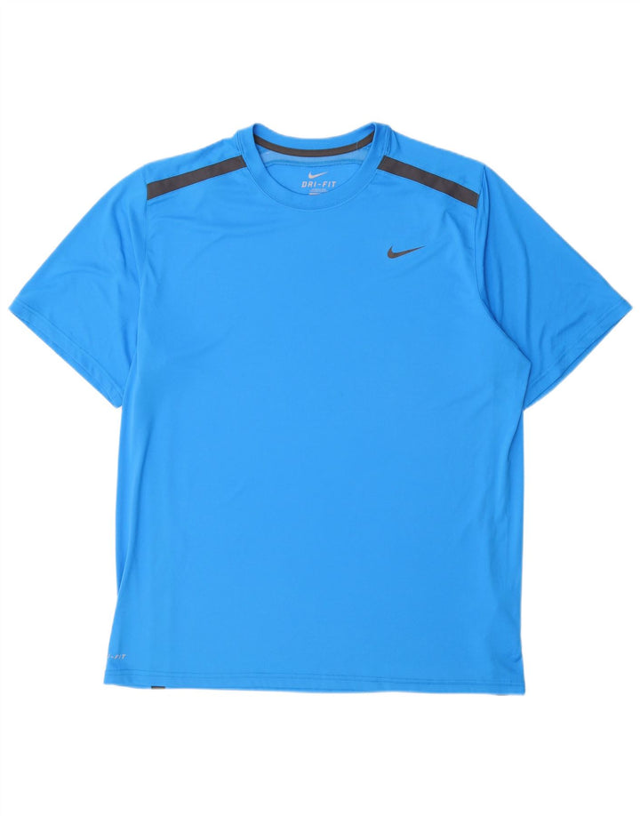 NIKE Herren Dri Fit T-Shirt Top XL Blau Polyester