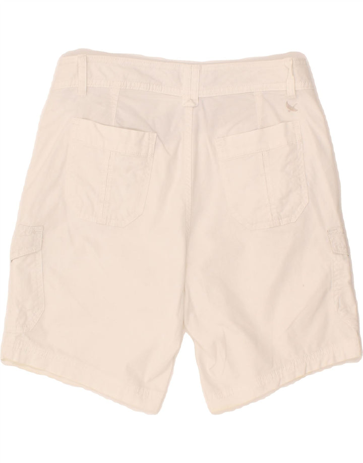 EDDIE BAUER Womens Cargo Shorts US 4 Small W30  White Cotton Vintage Eddie Bauer and Second-Hand Eddie Bauer from Messina Hembry 