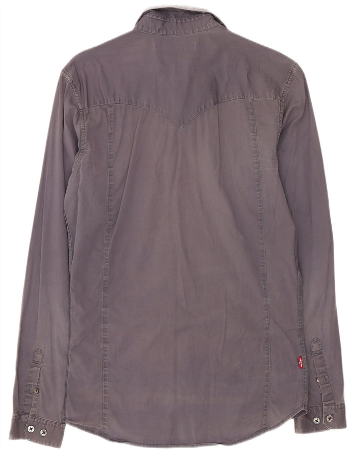 Levi's Herren-Hemd, klein, aus grauer Baumwolle