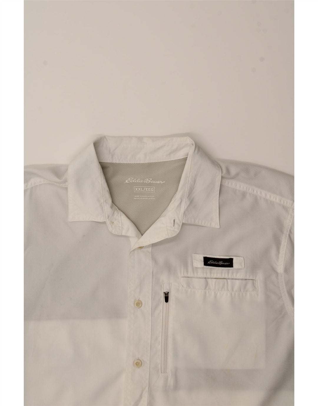 EDDIE BAUER Mens Short Sleeve Shirt 2XL White Vintage Eddie Bauer and Second-Hand Eddie Bauer from Messina Hembry 