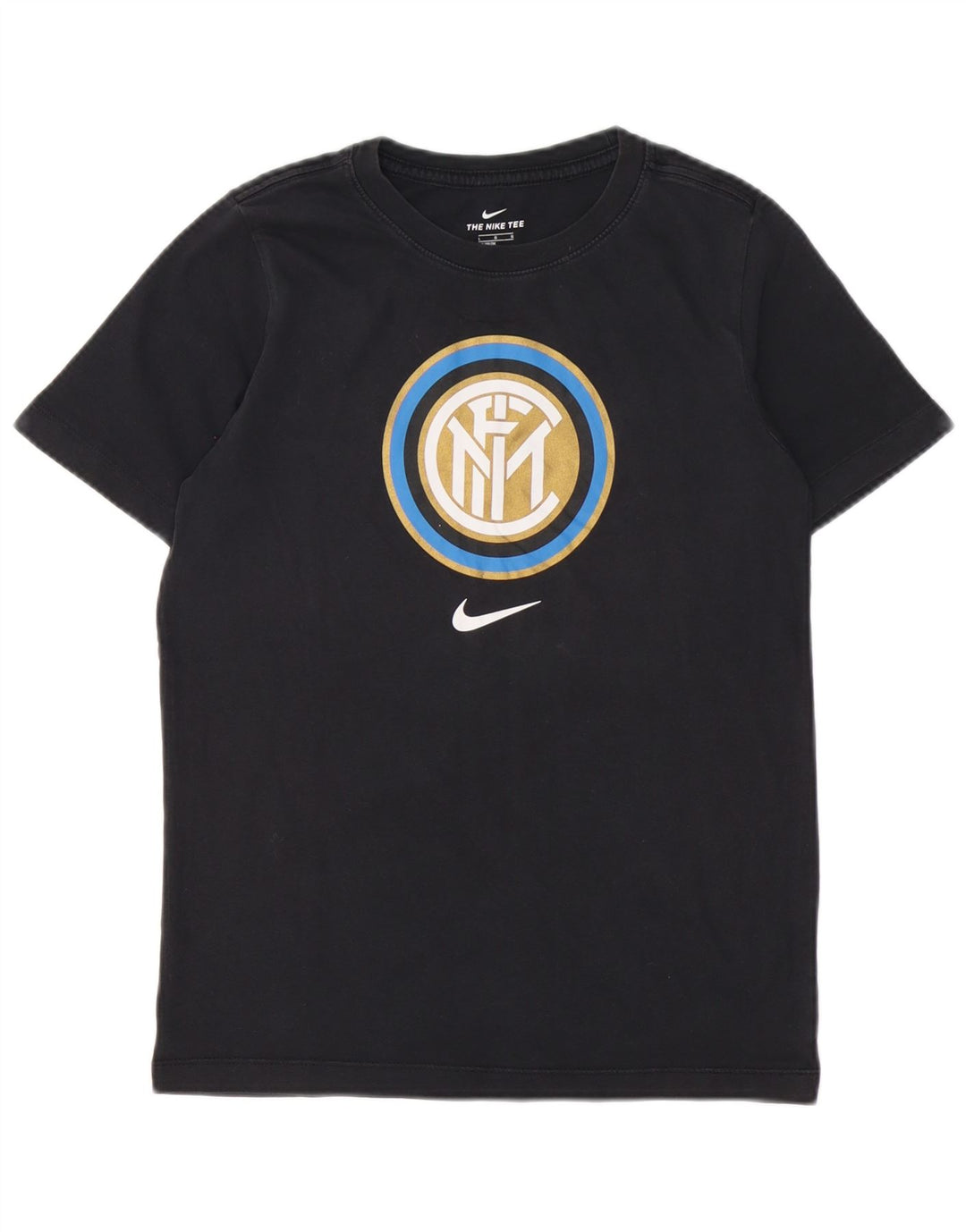 NIKE Boys Inter Milan Graphic T-Shirt Top 12-13 Years Large Black