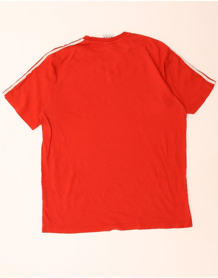 Adidas Herren T-Shirt Top Große rote Baumwolle