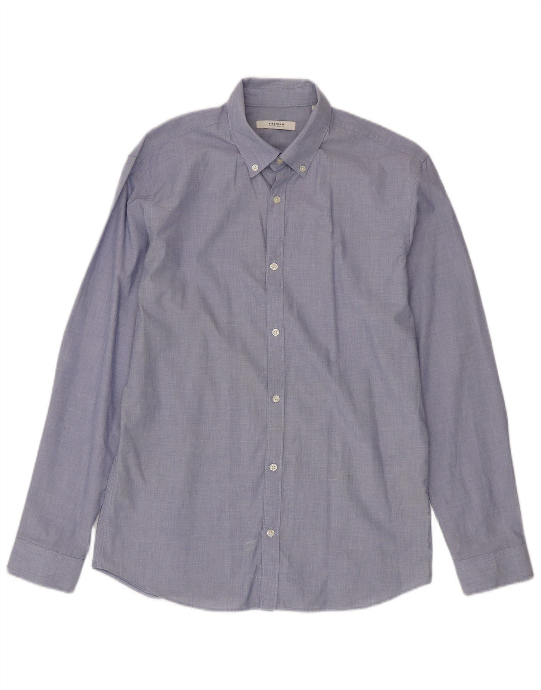 Jack & Jones Herrenhemd Größe 40 mittelblaue Baumwolle