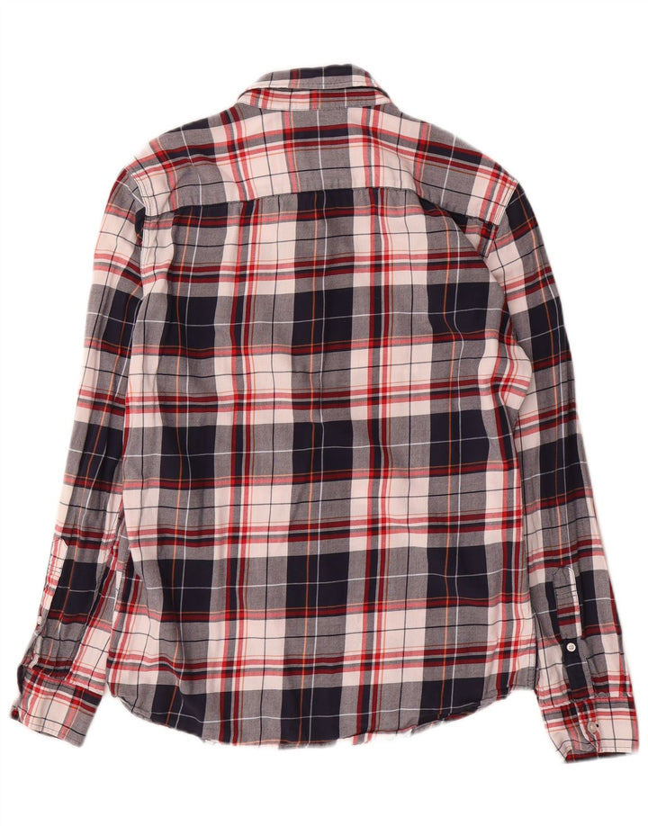 Jack Wills Slim-Fit-Hemd für Herren, klein, marineblau, kariert, Baumwolle