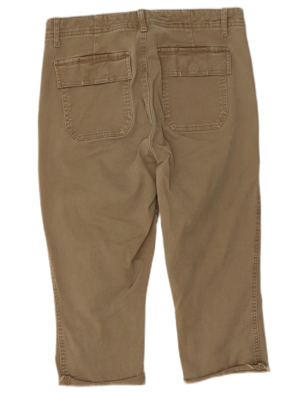 Gap Damen Caprihose US 8 Medium W30 L17 Khaki Baumwolle
