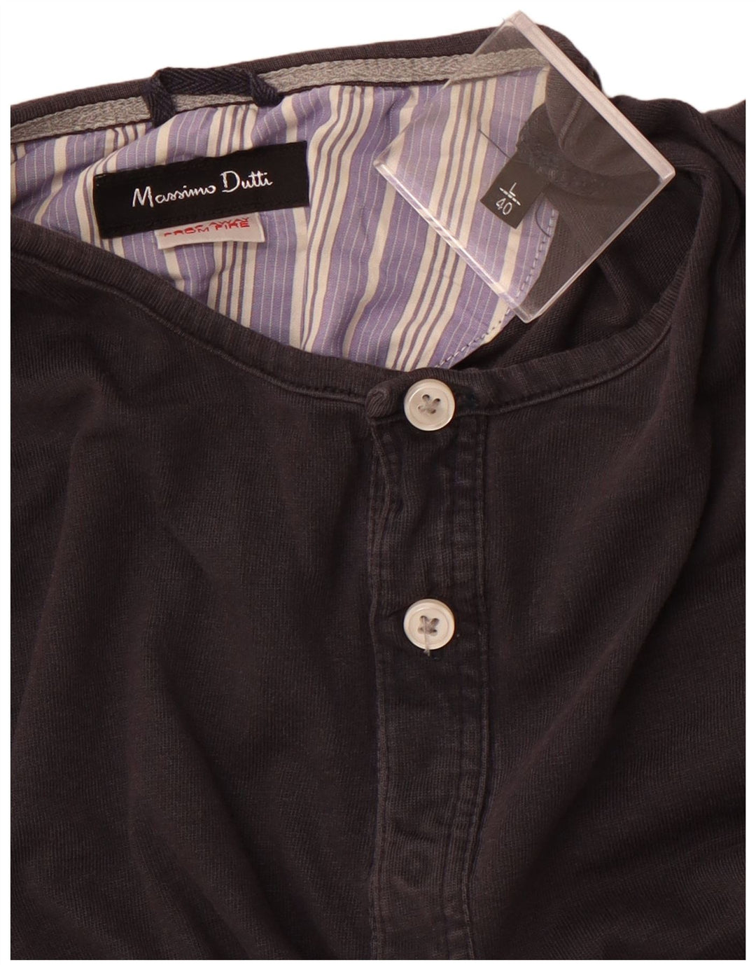 MASSIMO DUTTI Herren T-Shirt Top Large Marineblau