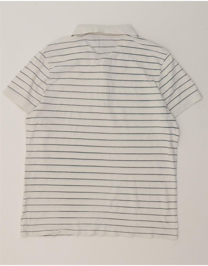 Tommy Hilfiger Herren Poloshirt XL Weiß gestreift