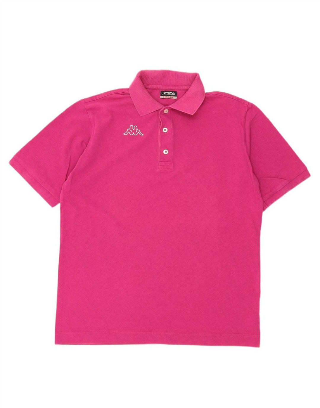 KAPPA Mens Polo Shirt Large Pink Cotton