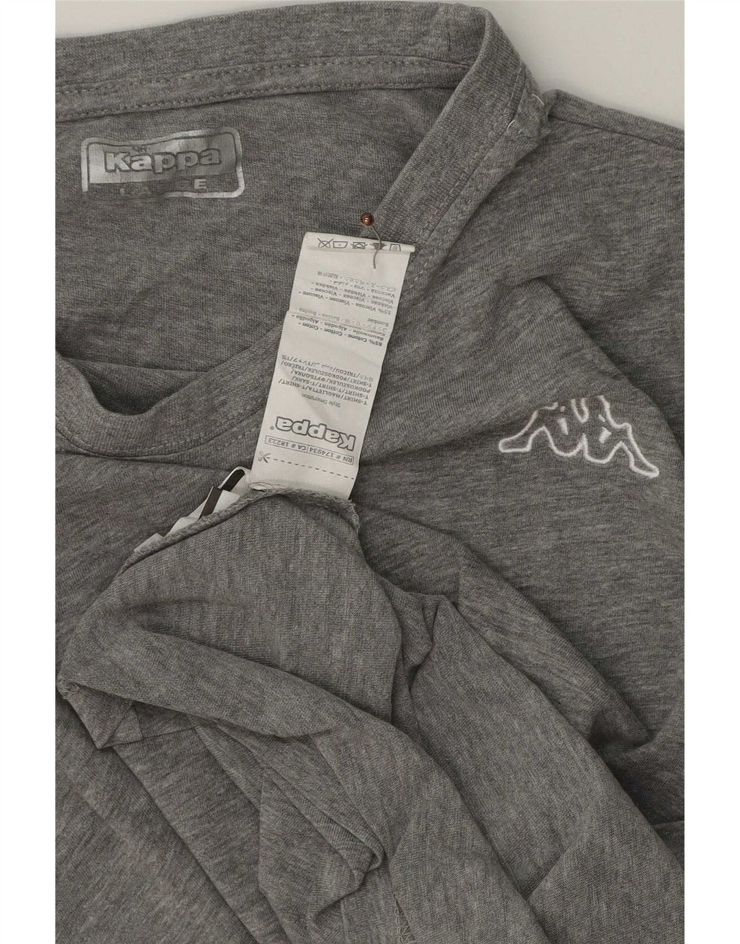 Kappa Herren T-Shirt Top Large Grau Baumwolle