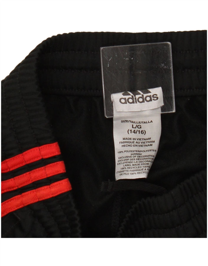 Adidas Jungen-Trainingshose, Jogginghose, 12–13 Jahre, Größe L, Schwarz, Polyester