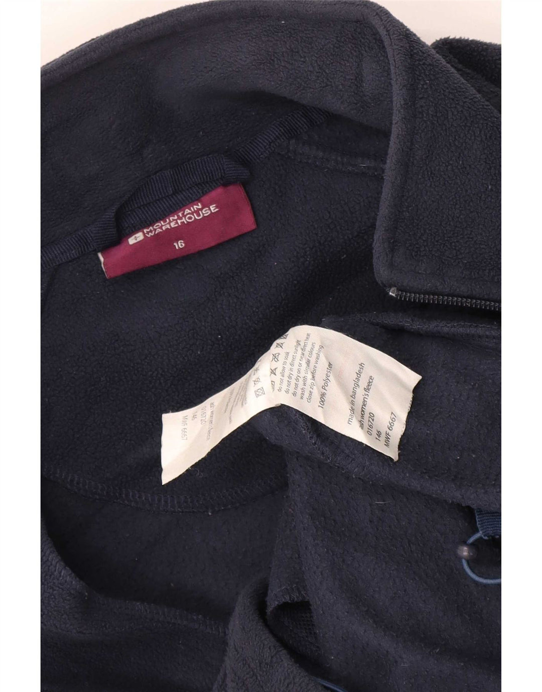 Mountain Warehouse Fleecejacke für Damen, UK 16, Größe L, Marineblau, Polyester